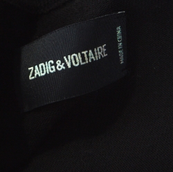 Pre Owned Zadig & Voltaire Black Merino Wool Romy Long Cardigan M