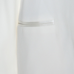 Zadig and Voltaire Deluxe White Crepe Open Front Volly Blazer M