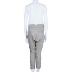 Pre Owned Zadig & Voltaire Plumo Two-Tone Cropped Pants XS