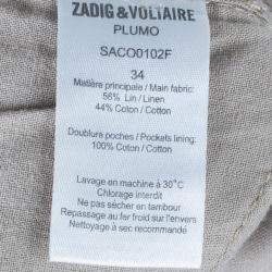 Pre Owned Zadig & Voltaire Plumo Two-Tone Cropped Pants XS