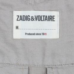 Pre Owned Zadig & Voltaire Plumo Two-Tone Cropped Pants XS
