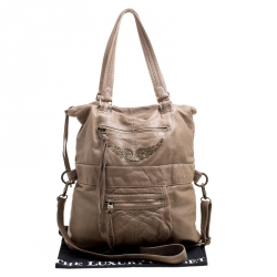 Zadig And Voltaire Khaki Brown Leather Satchel