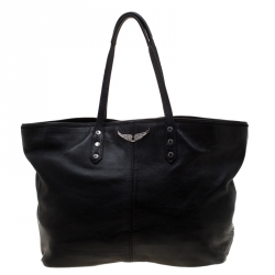 Zadig and Voltaire Black Leather Mick Tote