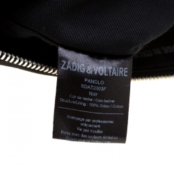 Pre Owned Zadig & Voltaire Black Leather Panglo Crossbody Bag