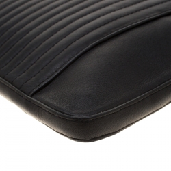 Pre Owned Zadig & Voltaire Black Leather Panglo Crossbody Bag