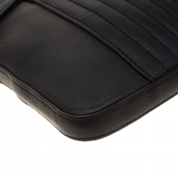 Pre Owned Zadig & Voltaire Black Leather Panglo Crossbody Bag