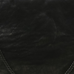 Pre Owned Zadig & Voltaire Black Metallic Leather Rock Clutch