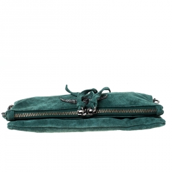 Zadig and Voltaire Dark Green Suede Shoulder Bag