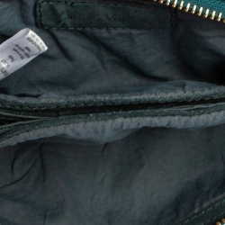 Pre Owned Zadig and Voltaire Teal Leather Wristlet Clutch