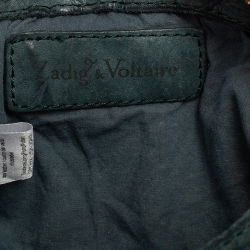 Pre Owned Zadig and Voltaire Teal Leather Wristlet Clutch