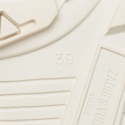 Pre Owned Zadig & Voltaire Black/Grey Python Embossed Leather Sneakers Size 39