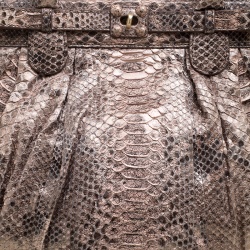 Zagliani Blush Pink Python Puffy Tote