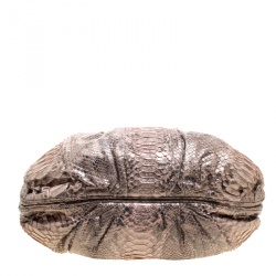 Zagliani Blush Pink Python Puffy Tote