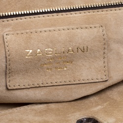 Zagliani Blush Pink Python Puffy Tote