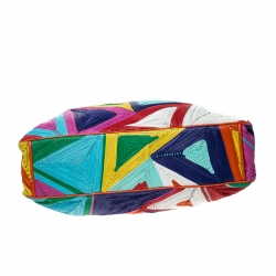 Pre Owned Zagliani Multicolor Woven Leather Shopper Tote