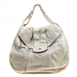 Zagliani Grey Python JJ Hobo