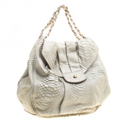 Zagliani Grey Python JJ Hobo