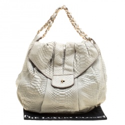 Zagliani Grey Python JJ Hobo