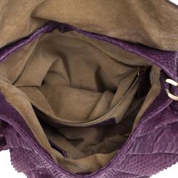 Zagliani Python Chain Strap Shoulder Bag