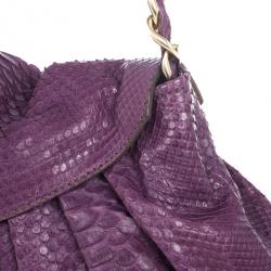 Zagliani Python Chain Strap Shoulder Bag