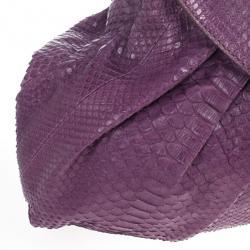 Zagliani Python Chain Strap Shoulder Bag