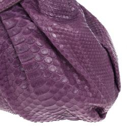 Zagliani Python Chain Strap Shoulder Bag