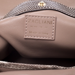 Zagliani Beige/Black Lizard Gatsby Tote