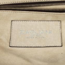 Zagliani Metallic Python Puffy Handbag