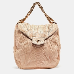 Zagliani Pink Python JJ Hobo