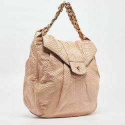 Zagliani Pink Python JJ Hobo