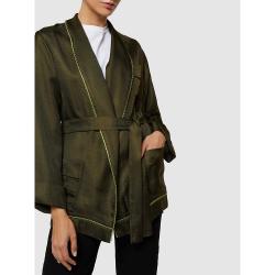 Zeus+Dione Green Idille Khaki Wrap Jacket Size FR 44