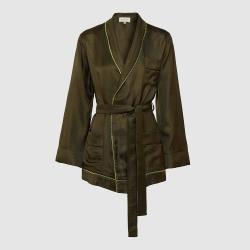 Zeus+Dione Green Idille Khaki Wrap Jacket Size FR 44