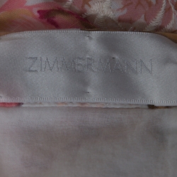 Zimmermann White Floral Print Voile Embroidery Detail Eden Shorts M