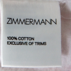 Zimmermann White Floral Print Voile Embroidery Detail Eden Shorts M