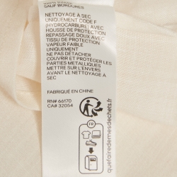 Pre Owned Zimmermann Cream Citrus Butterflies Print Linen Button Front Blouse S