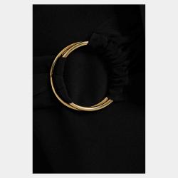 Pre Owned Zimmermann Black Silk Midi Dress M (2)