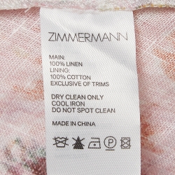 Pre Owned Zimmermann Multicolor Floral Print Linen Heathers Maxi Dress M