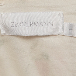 Pre Owned Zimmermann Multicolor Floral Print Linen Heathers Maxi Dress M