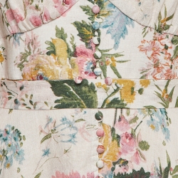 Pre Owned Zimmermann Multicolor Floral Print Linen Heathers Maxi Dress M