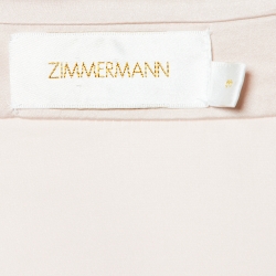 Pre Owned Zimmermann Pink Satin Wrap-Around Mini Dress L