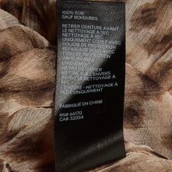 مملوكة مسبقًا Zimmermann Brown Animal Print Silk Tiered Midi Dress M