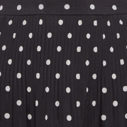 Pre Owned Zimmermann Black Polka Dots Plisse Tiered Midi Skirt M
