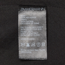 Pre Owned Zimmermann Black Polka Dots Plisse Tiered Midi Skirt M