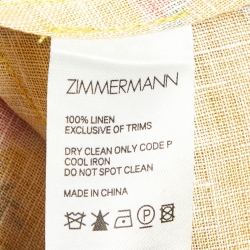 مملوكة مسبقًا Zimmermann Yellow Floral Print Long Dress L