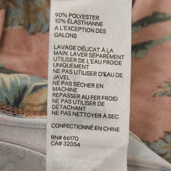 Pre Owned Zimmermann Multicolor Floral Print Silk Button Front Midi Dress S