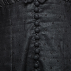 مملوكة مسبقًا Zimmermann Black Linen & Lace Detail Bellitude Mini Dress M