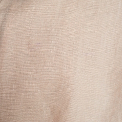 Pre Owned Zimmermann Peach Linen Belted Maxi Skirt L