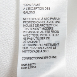 Pre Owned Zimmermann White Ramie Pocketed Button Front Shirt L