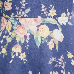 Pre Owned Zimmermann Blue Floral Printed Linen Mini Dress M