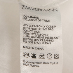 Zimmermann White Paisley Printed Linen Shirt & Shorts Set M
